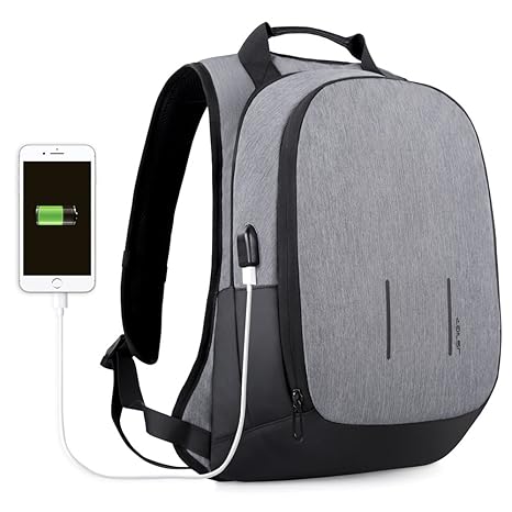 JSVER 15,6 Zoll Laptop Rucksack mit USB Port Anti Diebstahl Schulrucksack für MacBook Pro 15 oder andere Laptop/Notebook bis 