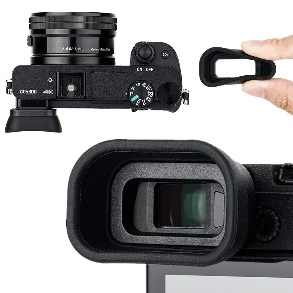 KIWIFOTOS Eyecup Eyepiece for Sony Alpha A6300 A6100 A6000 Replaces Sony FDA-EP10 Eye Cup