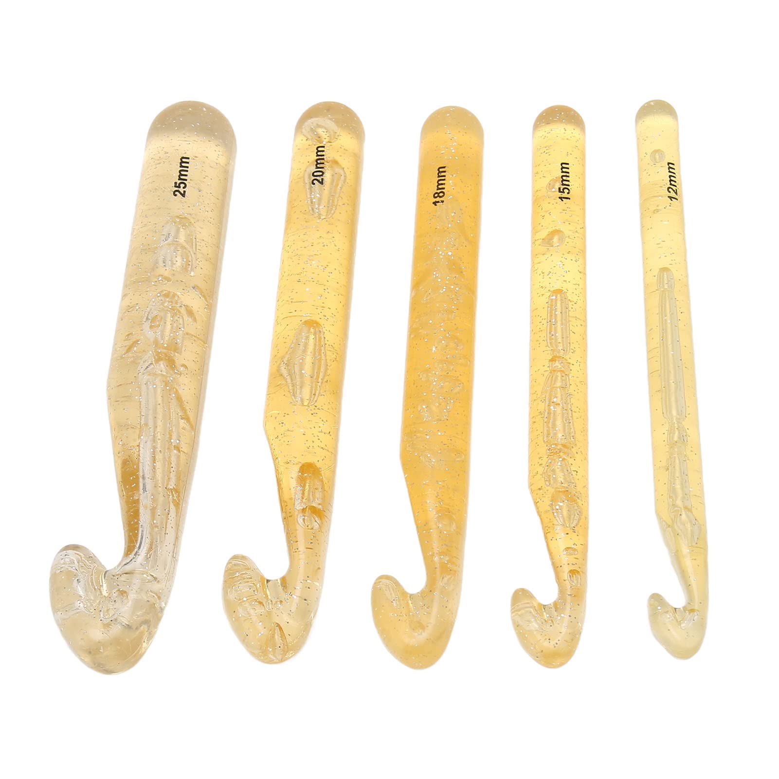 5 Pcs Crochet Hooks Set, Plastic Huge Crochet Hook Ergonomic Handle Knitting Needles Multifunction Lightweight Crochet Knitting Hook for Beginners Crocheting Yarn