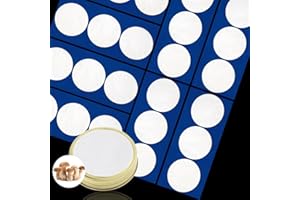 KONGKONGONE 24 Pieces Synthetic Filter Paper Stickers 58 mm PTFE Filter Disc 0.3 μm for Mushroom Cultivation Wide Mouth Jar Lids