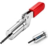Professional Plunger Tool for #6 Barrel Fastener 0.158" Inner Diameter | High-Carbon Alloy Steel Barrel Nut Plunger Tool with Ergonomic Red Handle, Water Utility Infrastructure Maintenance