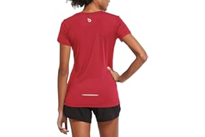 BALEAF Women's Short Sleeve Running Workout Shirts Athletic Tops Lightweight Quick Dry Training Yoga Crewneck