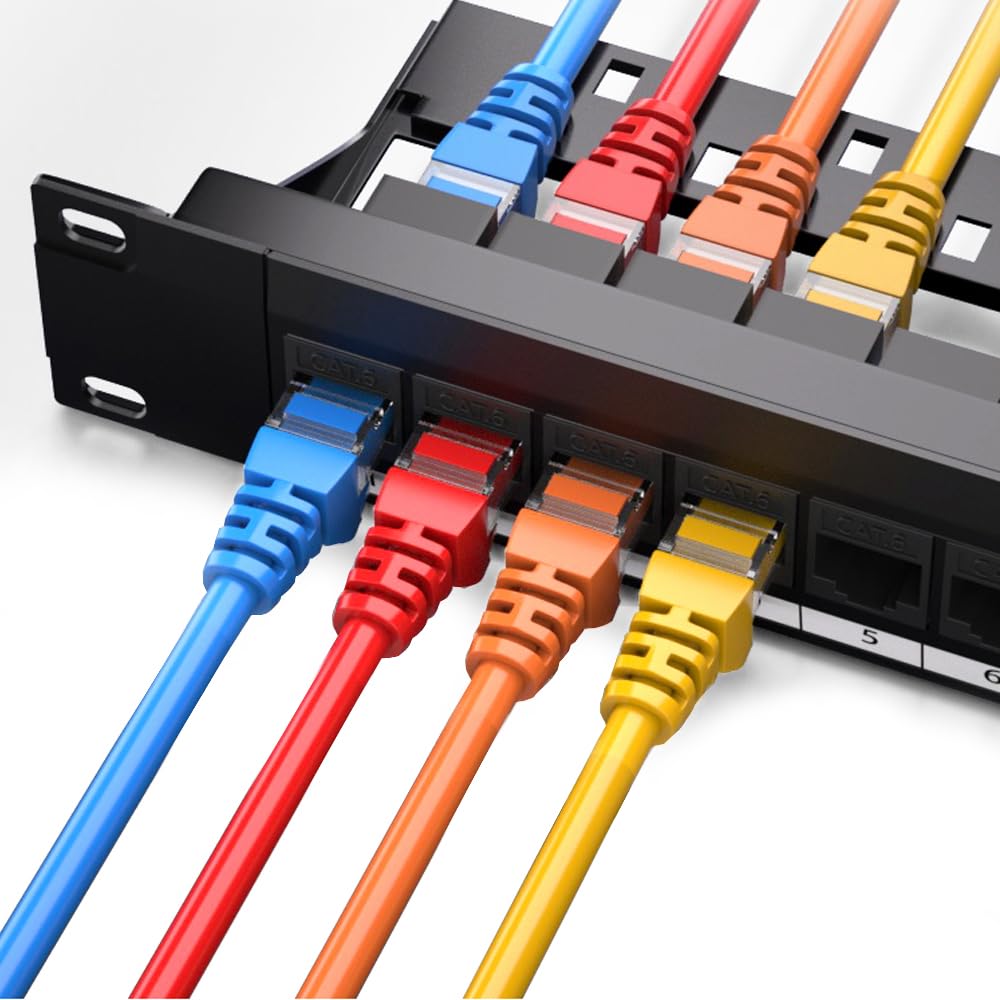 Cat6 Patch Panel, Pro Rj45 110 Network cable Port Straight Plug Cable Management Frame, High-Speed, Stable Transmission, Durable, Anti-Rust For Home, Office, Industrrial Use (24 Port 1U Rack)