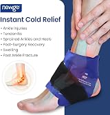 NEWGO Ankle Ice Pack Wrap for Injuries Reusable Hot Cold Therapy view 2