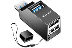 USB 3.0 Hub, VIENON 3-Port Portable USB Expander USB Splitter for Laptop, Car, Mac Pro, iMac, MacBook Air, MacBook Pro, MacBook and More