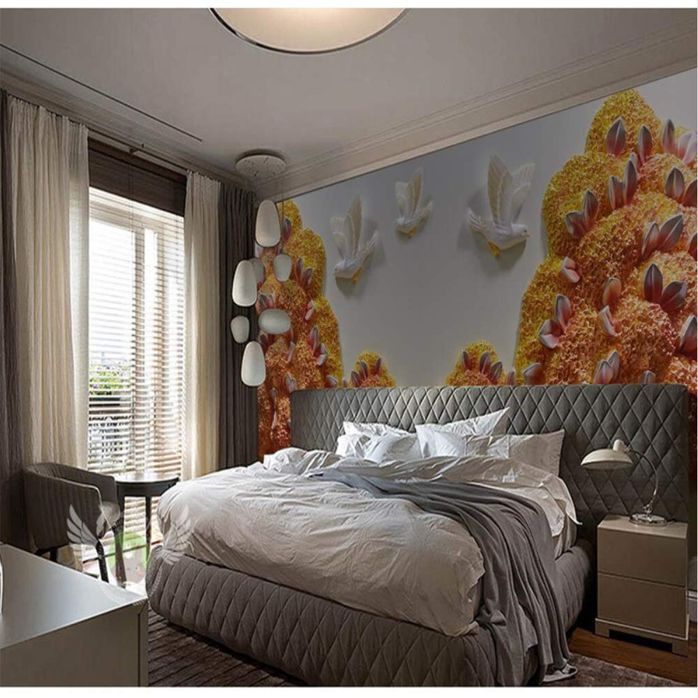 Amazon Com Photo Background 3d Wall Paper Yellow Pigeon