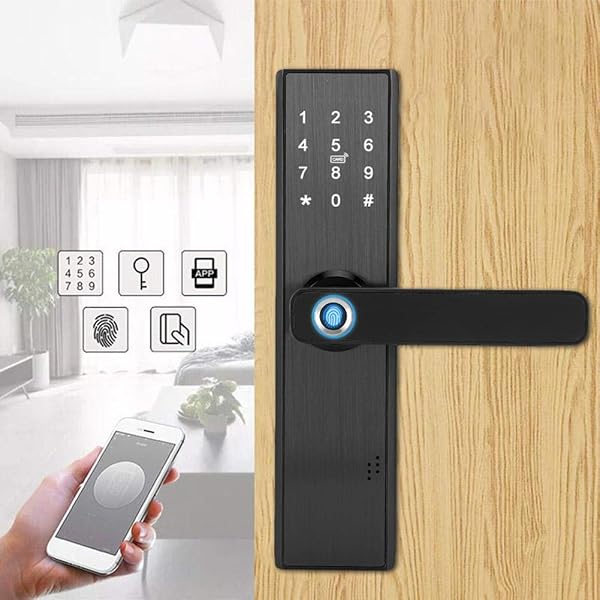 JJ Accessory Touchscreen Smart Lock WiFi Touch Screen Fingerabdruck Passwort IC Karte Smart Trschloss mit mechanischem Schlssel fr Tuya
