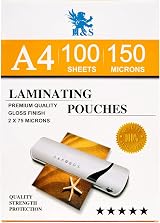 H&S A4 Laminating Pouches 100 Pack 150 Micron Crystal Clear 2x75μm view 1