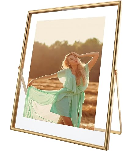 YiPinYin Gold 10x12" Floating Frame Set Of 2 - Metal Tabletop Frames For 5x7" To 8.5x11" Photos - View #5