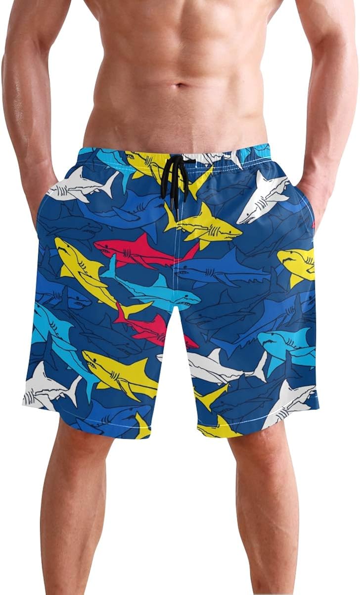 visesunny New Men's Beach Shorts Summer Swim Trunks Sports Running Bathing Suits with Mesh Lining S-XXL