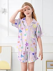 Umeyda Girls Satin Silky Collar V Neck Ruffle Short