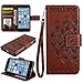 iPhone 5s / iPhone SE Folio Wallet Phone Case Cover, [Stand Video][Card Holder] 4.0inch iPhone5s Flip Leather Case 3D Flower Case for Apple iPhone 5 / iPhone 5s Case - Brown