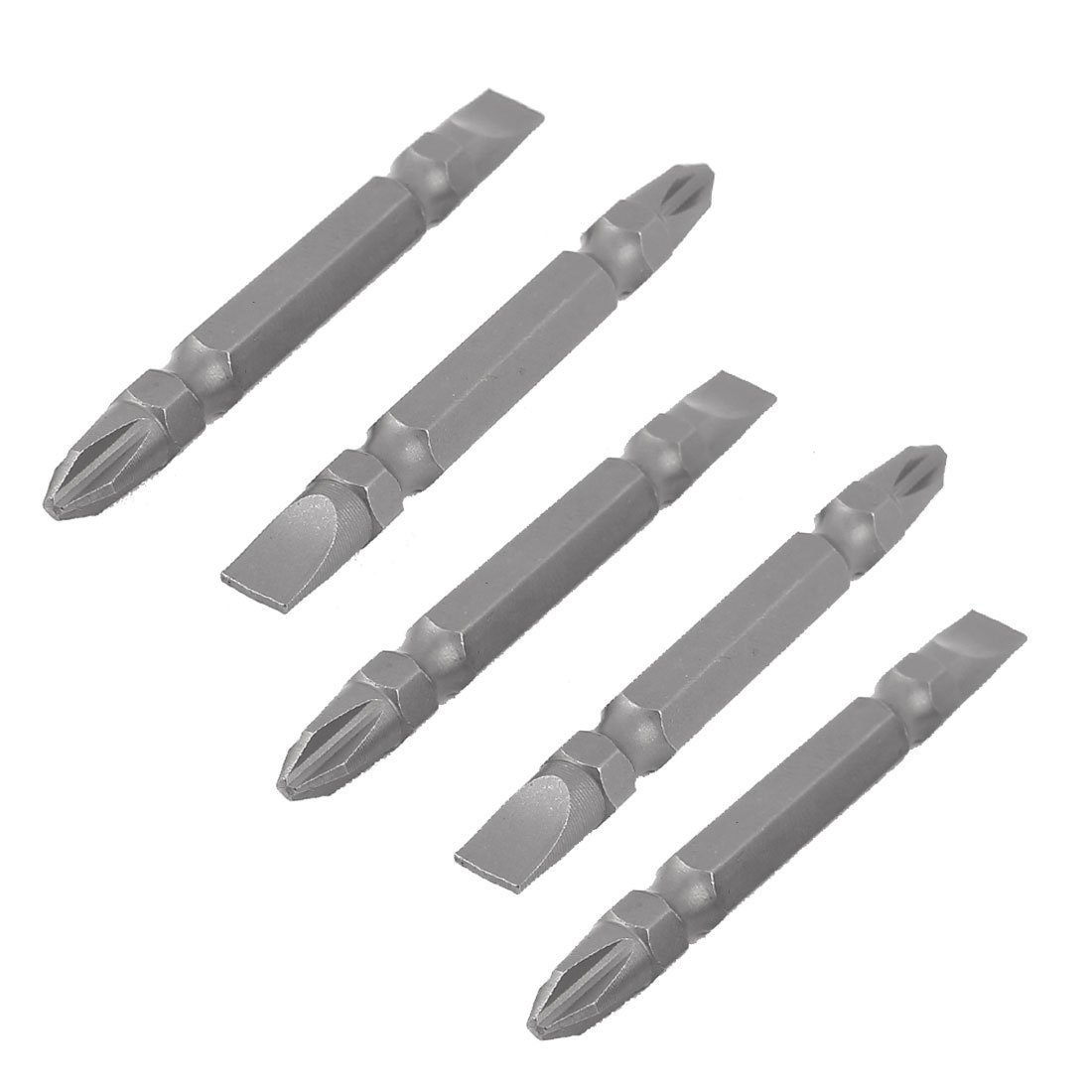 Sourcingmap 5 Pcs S2 Magnetic Phillips-Slotted Electric Screwdriver Bits Hex Head