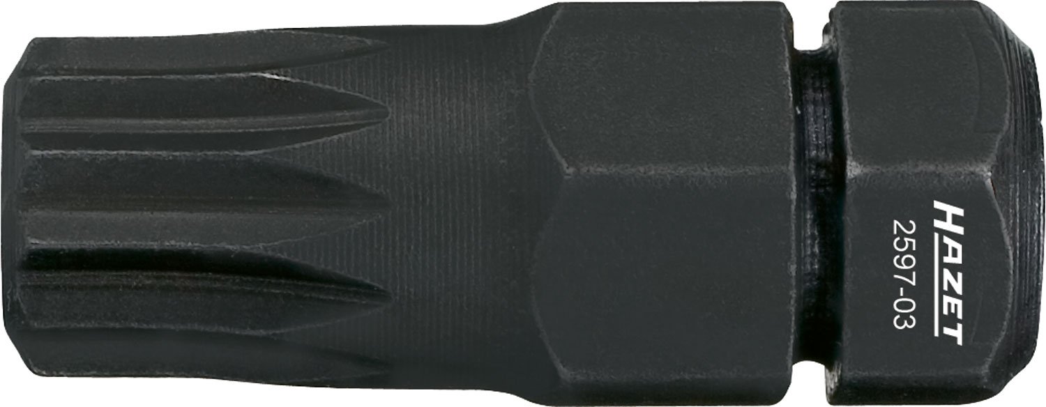 HAZET 2597-03 21 mm M8 Internal Serration Profile XZN Bit - Multi-Colour