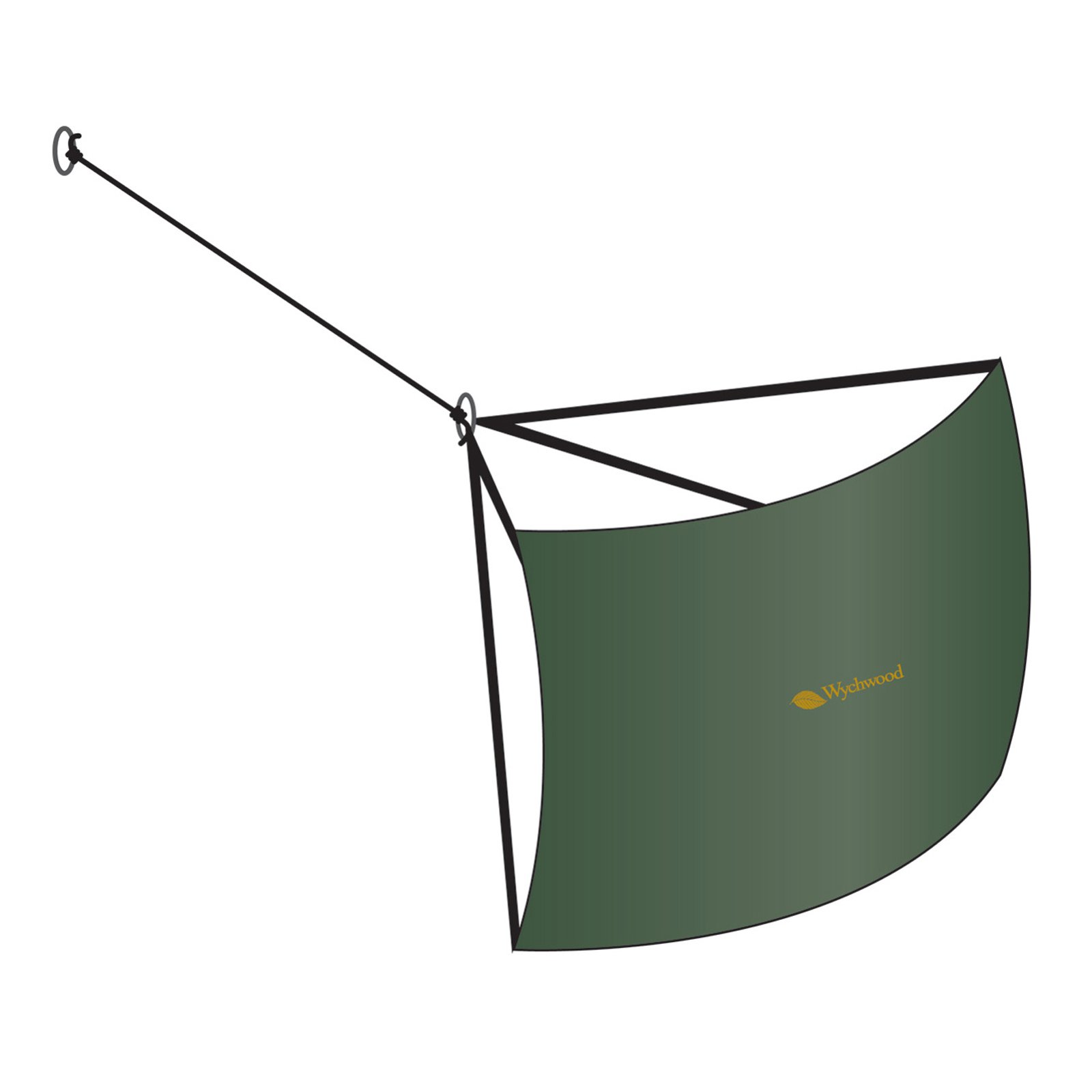 Tirrito Wychwood Easy Drogue - Single Arm, 25ft² (2.25m²), Green, 1 Piece