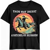 BEMIGO T Shirts for Men Graphic Tees Men Skeleton Horse Crew Neck Mens Shirts Short Sleeve Western Casual T-Shirt