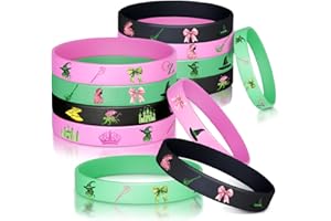 WENSEO 24 PCS Witch Party Favors Supplies Witch Themed Bracelets Witch Themed Silicone Wristbands Witch Party Bracelets for Witch Birthday Party Favor Bag Box Stuff