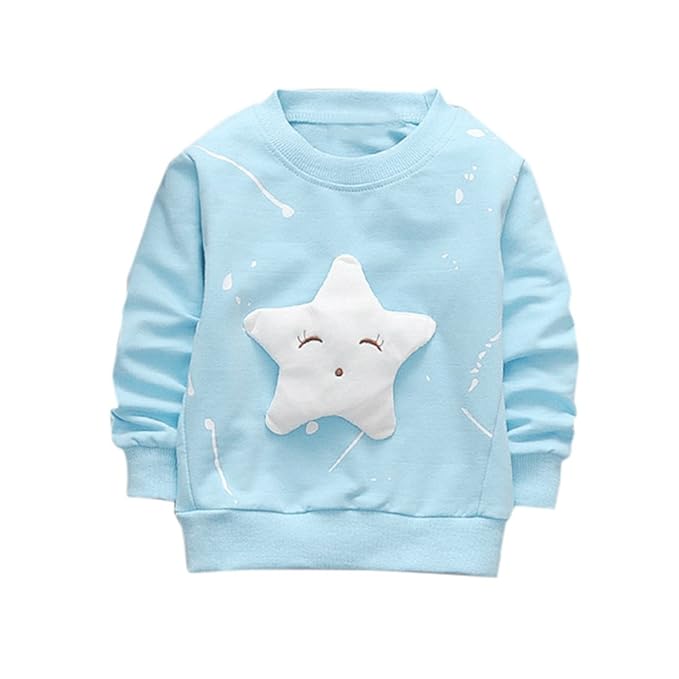 Hirolan Neugeborenes Säugling Baby Jungen Star Drucken Tops + Hosen Outfits Baggyjeans Pullover & Strickjacken Sweatshirts Ho