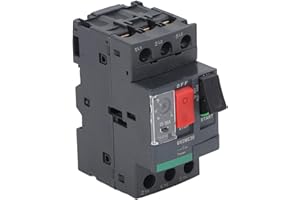Tissting GV2ME21 Manual Motor Starter, Button, 17-23A, Thermal Magnetic DIN Rail Mount Overload Short Circuit Protection Manu