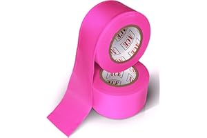 ACE Supply Pink Flagging Survey Tape - Non-Adhesive Surveyors Ribbon - 2 Pack - 1.5" Width, 150' Length, 2 Mil - Marker Ribbo
