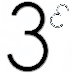 TILUODA 5 inch self-adhesive house number, modern