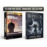 12-Film Vin Diesel Franchise Collection - Fast &amp; Furious 9-Movie Set + Riddick Trilogy (Pitch Black, Chronicles of Riddick, Riddick) - DVD Bundle