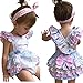WANGSCANIS Baby Girls Ruffles Romper Bodysuit Dresses Summer Clothing (12-18 Months, A)