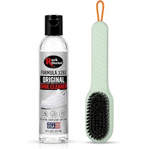 Rock Doctor Shoe Cleaner Solution with Brush, Sneaker Cleaner & Suede Shoe Cleaner for Leather, Mesh, Canvas, Tennis Shoes, B