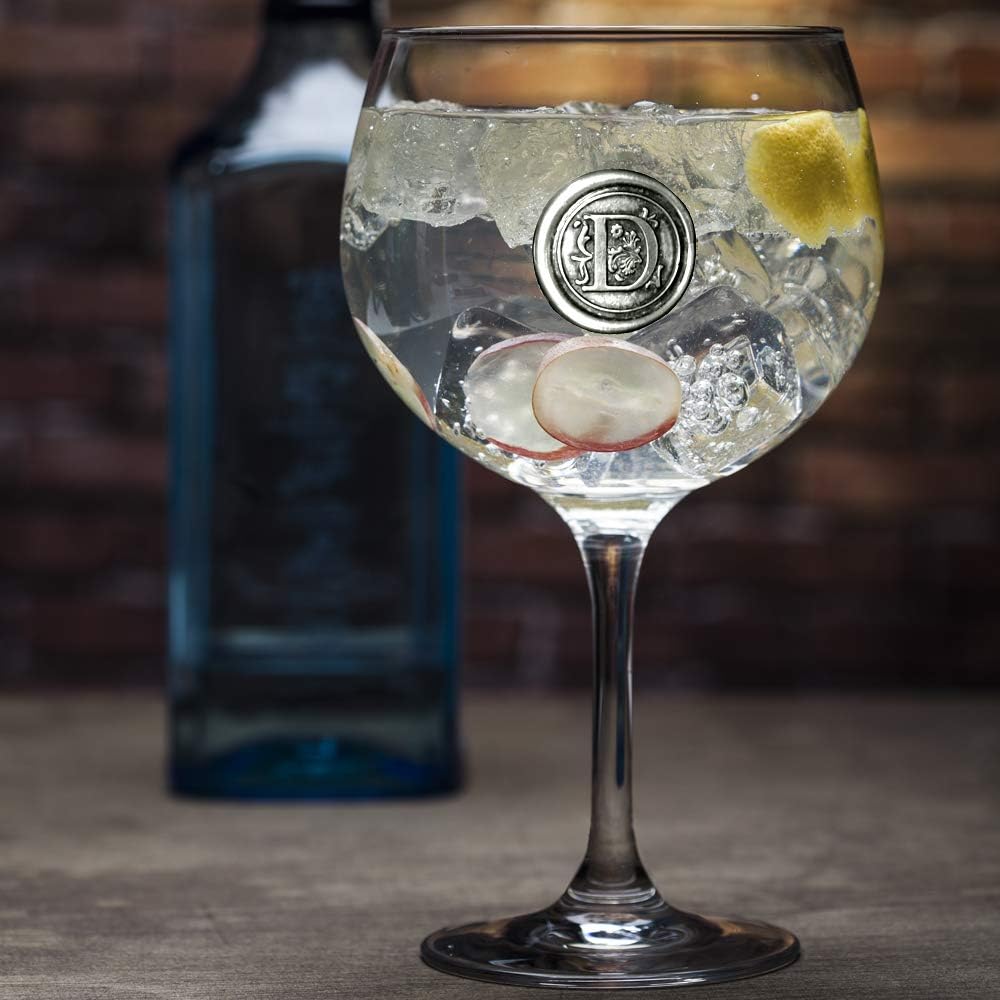 English Pewter Company Personalised Gin Glass with Your Choice of