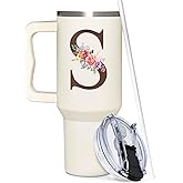 Personalized Gifts For Women - Personalized Gifts For Birthday, Christmas - Monogrammed Gifts Customized Gifts For Woman, Mom, Wife, Best Friend, Sister, Coworkers - Custom Tumbler With Handle 40oz