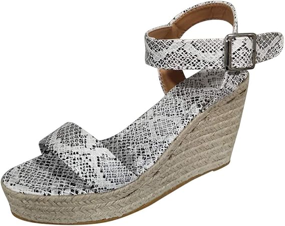 snakeskin sandals wedge