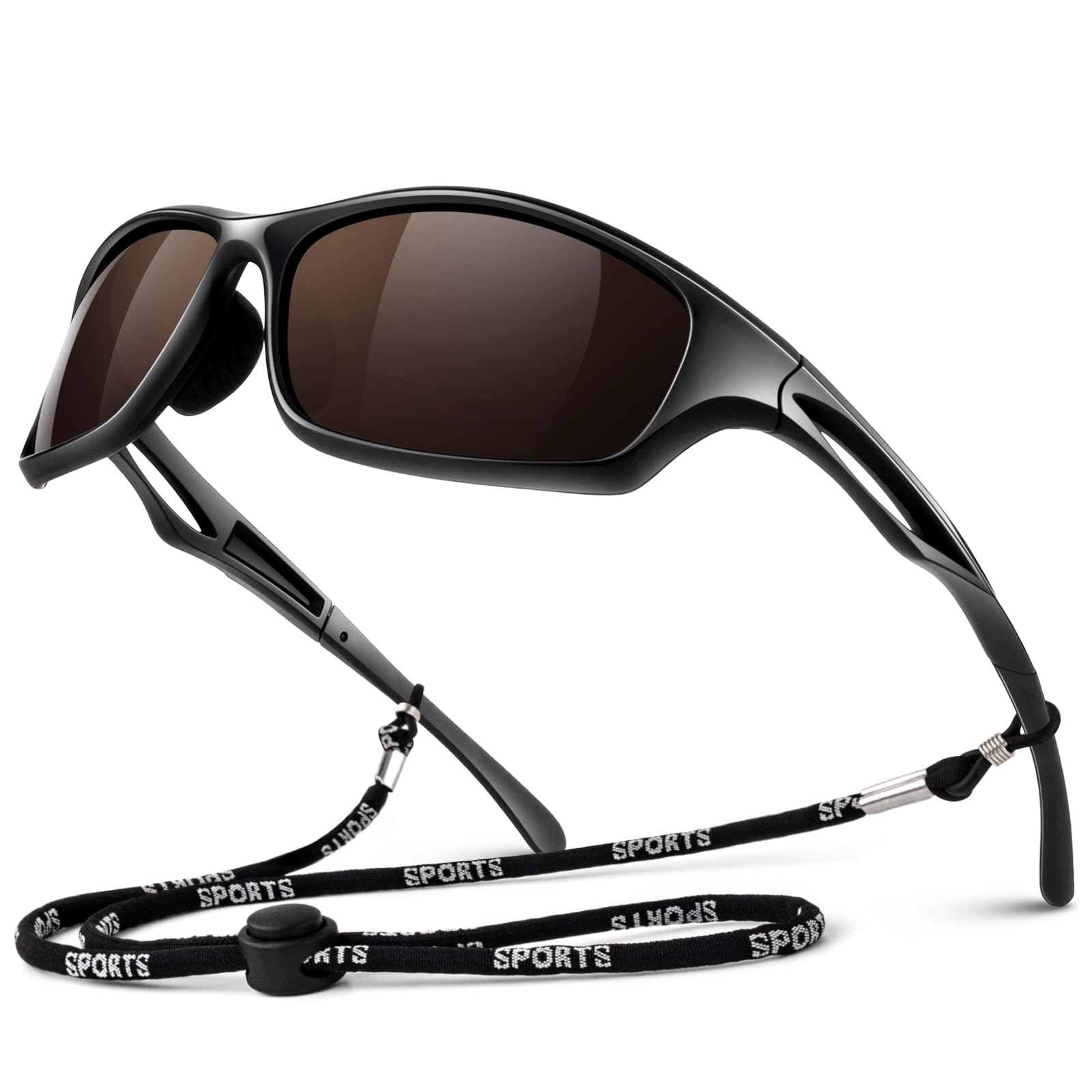 LINVO Polarised Sports Sunglasses Mens Womens Driving Fishing Running Cycling Shades Wrap Around Frame UV400 Protection