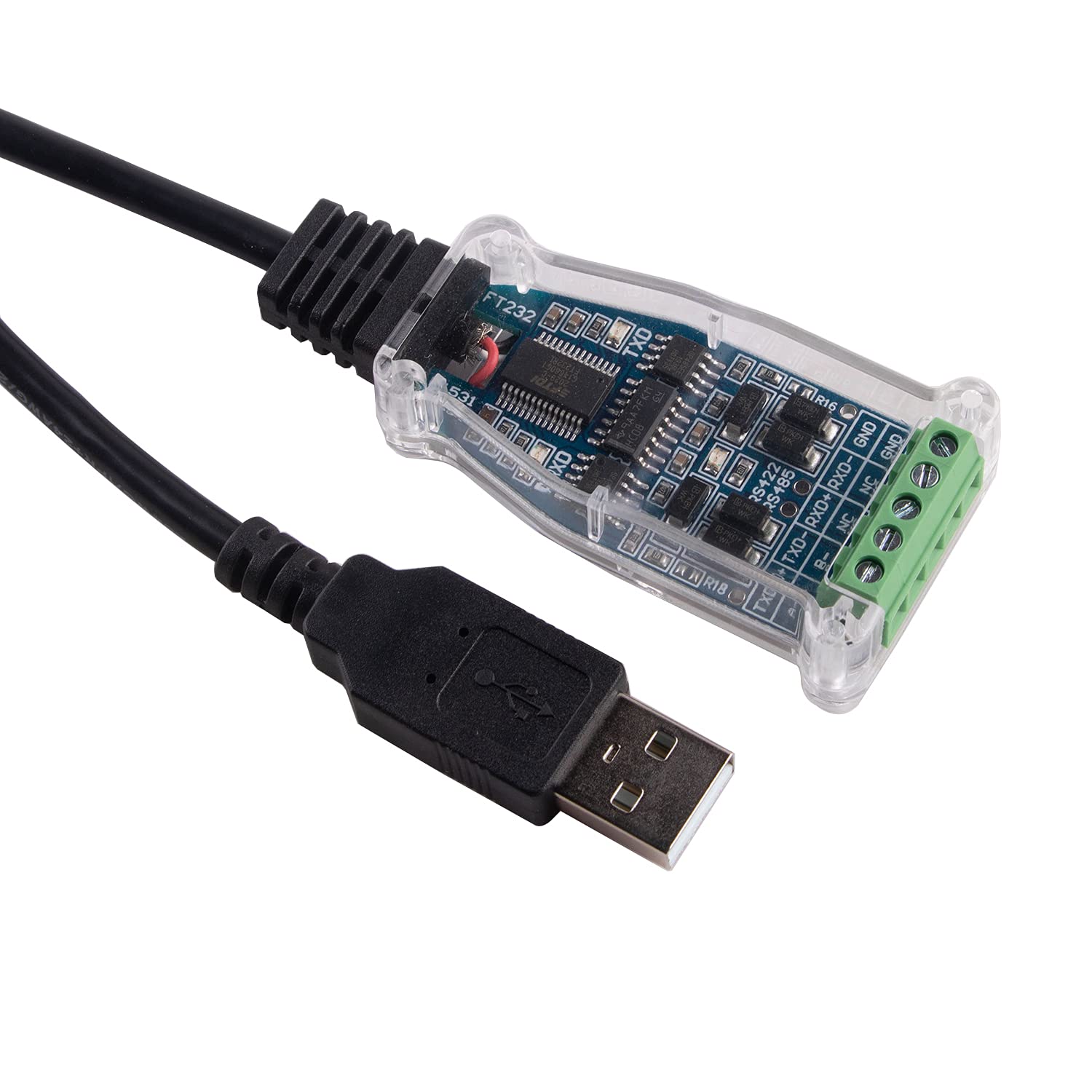 FT232RL Chip USB to RS485 RS422 Serial Adapter Converter Cable with FTDI FT232RL Chip 1.5m Length