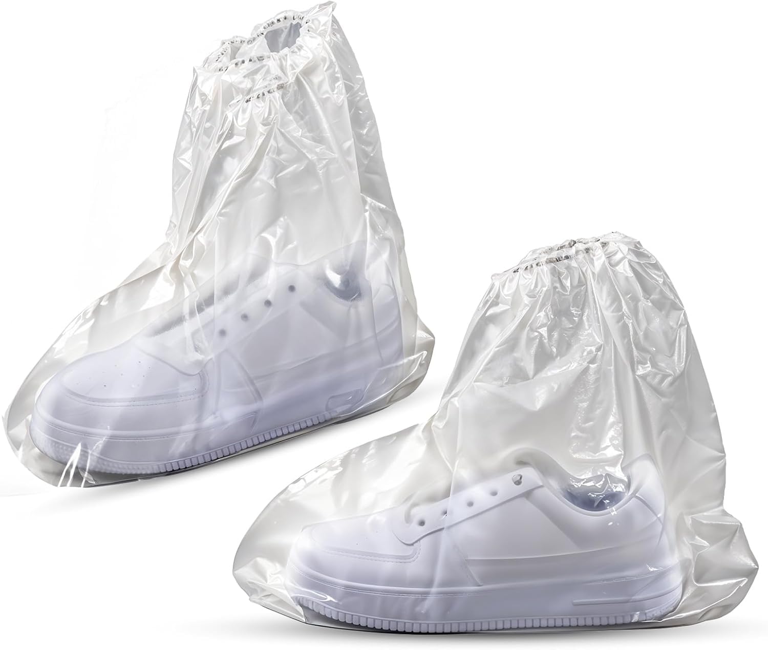 Photo 1 of 10 Pairs Waterproof Shoe Covers for Rain - Disposable Plastic Rain Shoe Covers - Non-Slip Indoor Outdoor Rain Cover for Shoes,Plastic Overshoes for Men Women -Water Proof Boot Protector – Clear