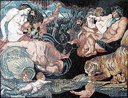 The Four Continents by Peter Paul Rubens reproduction Marble Mosaic
