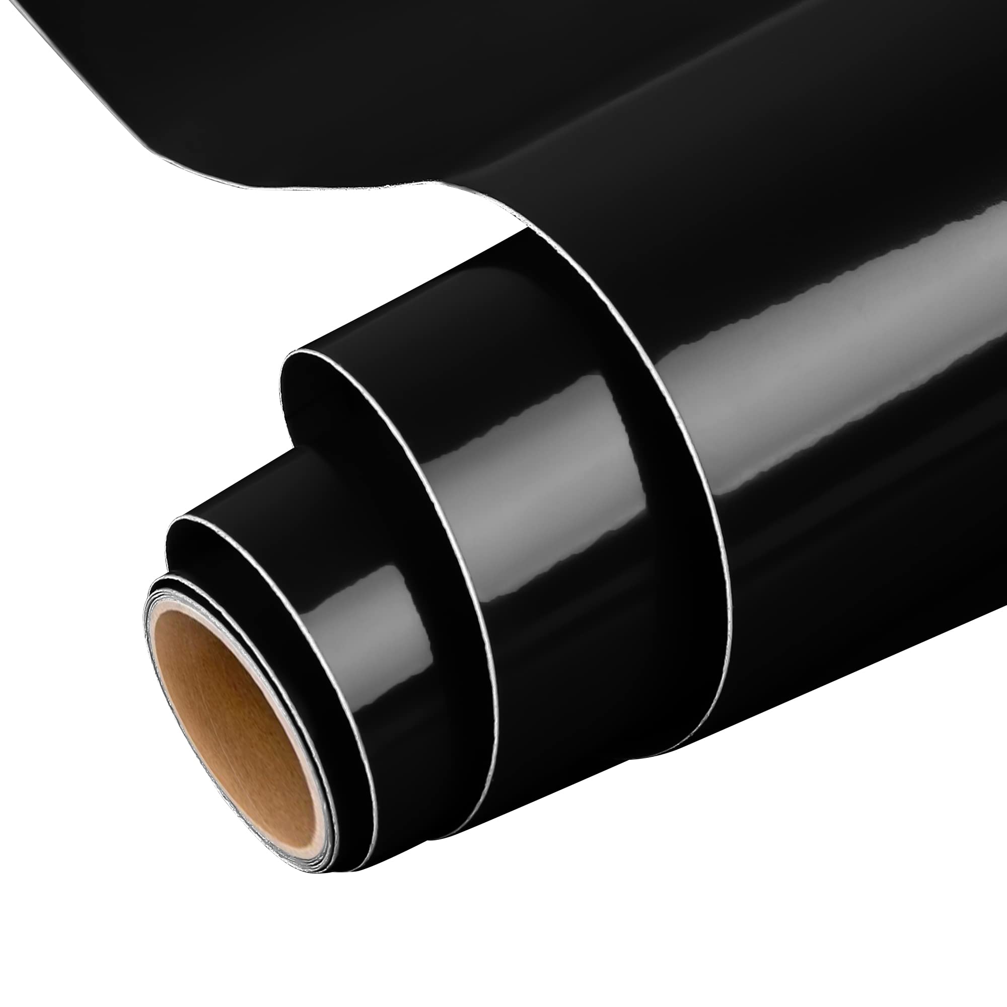 IModeur Glossy Black Permanent Vinyl Roll - 30.5 x 153 cm Black Vinyl for Mug, Cup, Window & Home Decor, and Other DIY Projects