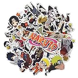 Homyu Stickers Naruto Anime Decals 63-Pcs for Laptops Cars Motorcycle Portable Luggages Ipad Waterproof Sunlight-Proof