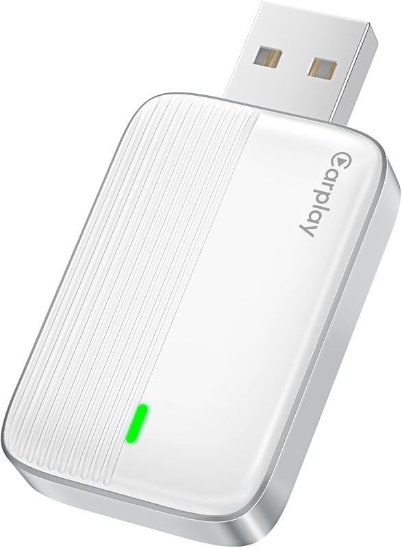 Adaptador CarPlay Inalámbrico para iPhone Convierte Cable A Wireless,BlancP