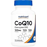 Nutricost CoQ10 100mg, 120 Vegetarian Capsules, 120 Servings, GMO-Free | High Absorption Coenzyme Q10