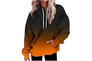 SHAOBGE Womens Plus Size Hoodies Tops Casual Long Sleeve Drawstring Loose Hooded Pullover Sweatshirt with Pocket