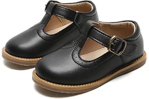 ESTINE Toddler Kids Bow School Uniform Oxford-Little Girls Flower Dress Party Shoes