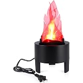 TOPCHANCES 3D LED Fake Fire Flame110v Effect Fake Campfire Decoration,Artificial Flame Effect Light Electronic Fire Fake Flame,Pretend Light Up Campfire for Christmas,Bar Stage,Home Holiday Party