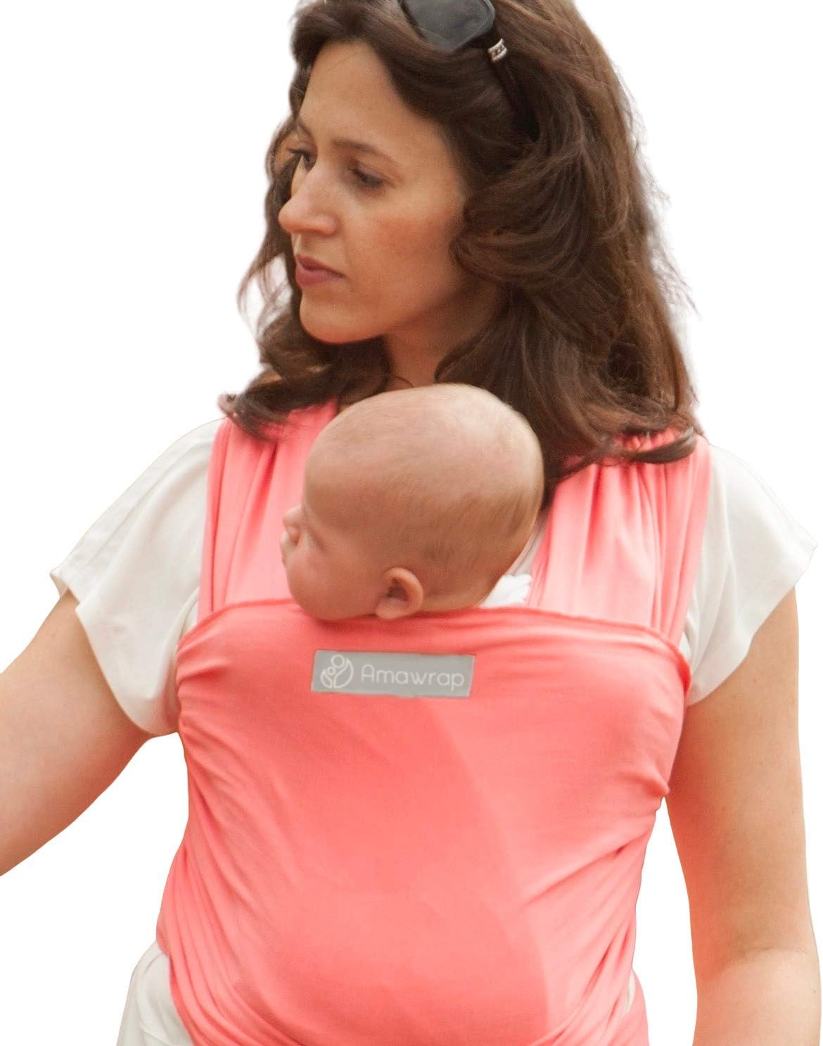 Amawrap Baby Wrap Carrier | UK Made, 100% Natural Cotton Sling | 9 Colours (Coral)