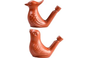 2Pcs Bird Water Whistles - Warbler Bird Caller, Purple Clay Pottery, Outdoor Accessories
