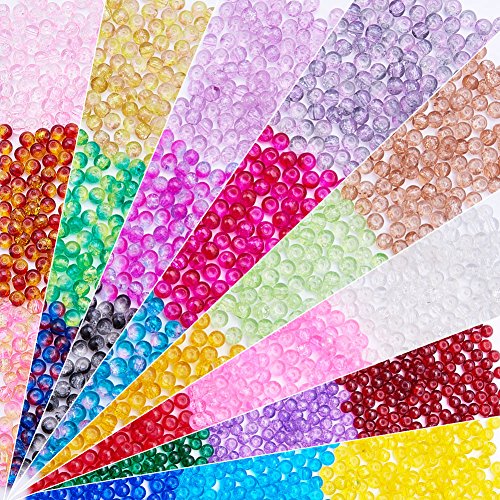 4 Pandahall+Handcrafted+Crackle+Lampwork+Assortment