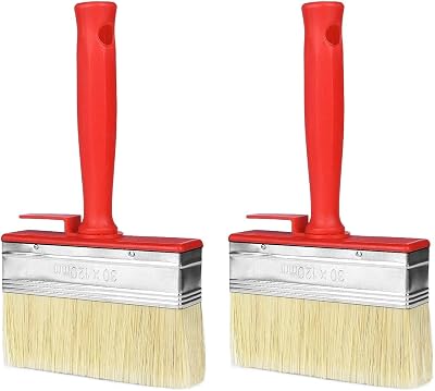 Oumuik Paint Brushes Set 2 Pack 120mm Detachable Heads Decking Fence Wall