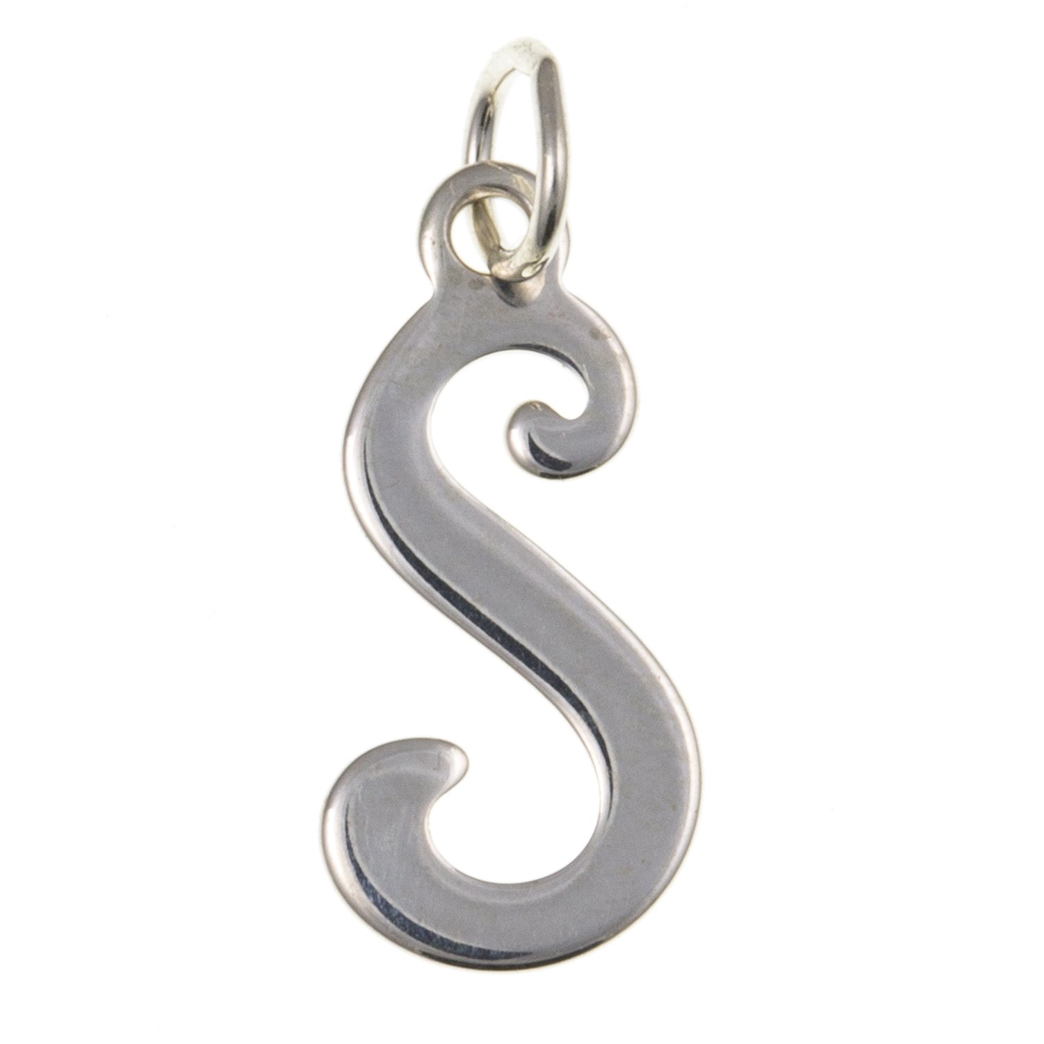 Capital Letter S Alphabet Initial 925 Sterling Silver Slider Charms for Women Girls/Silver Alphabet Letter Charms for Jewellery Making - Fit for Traditional Charm Bracelet