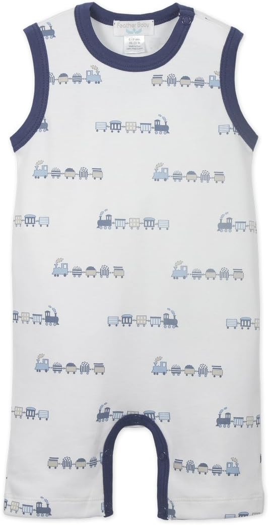 Boys Clothes Pima Cotton Sleeveless One-Piece Tank Shortie Romper