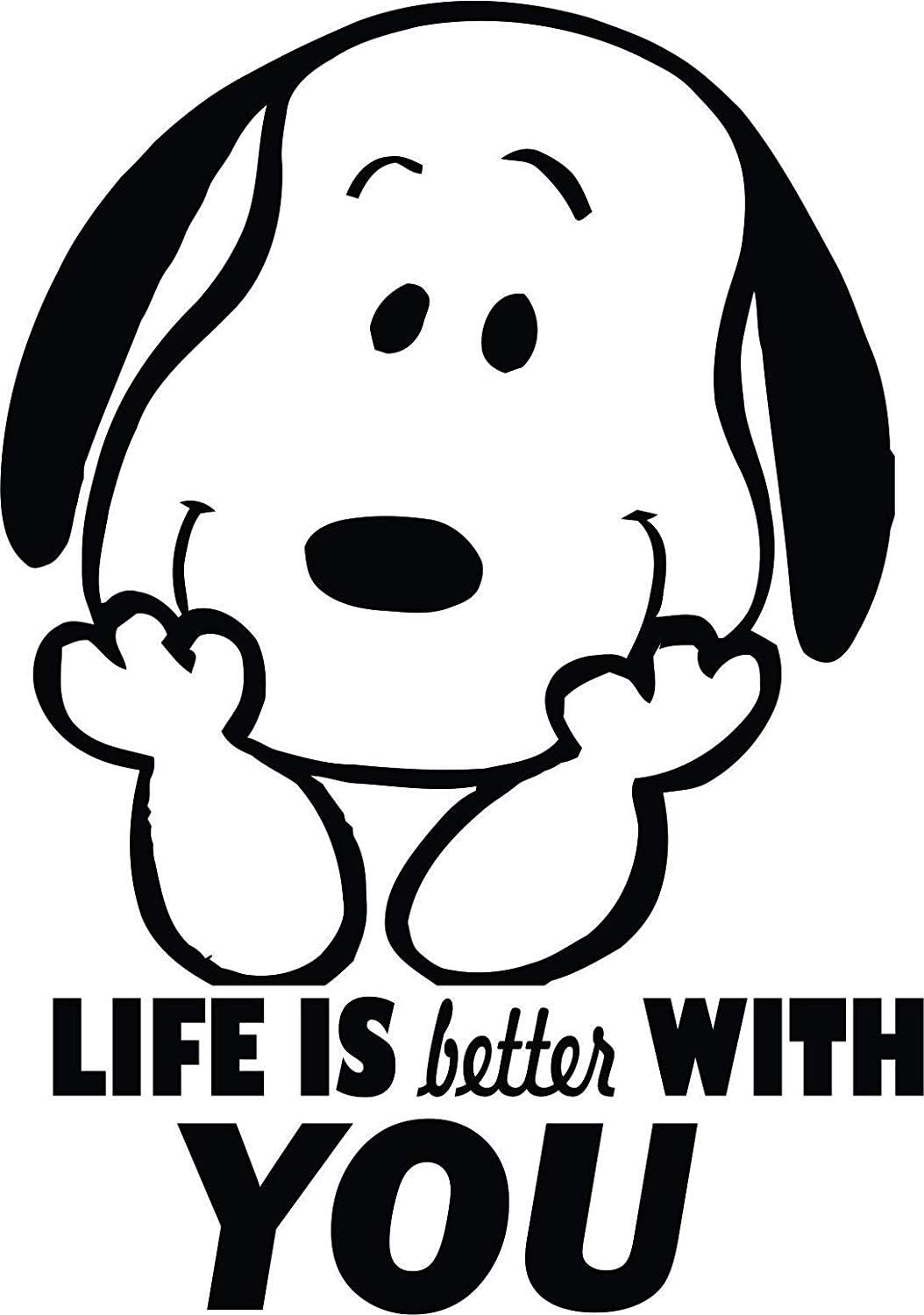 Vinyl Art Stickers Decal Childrens Rooms The Peanuts Movie Fun Look Dog Cartoon Character Snoopy Typing Machine 18x Inch Snoopy Dog Boys Room Decor Size Snoopy Wall Decals For Kids Bedroom Kids