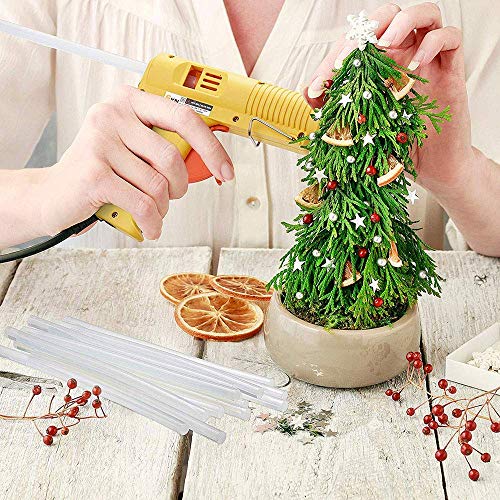 Hot Glue Sticks,Full Size,8" Long x .43" Diameter,30 Counts,Clear,for Large Hot Glue Guns